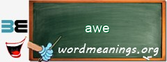 WordMeaning blackboard for awe